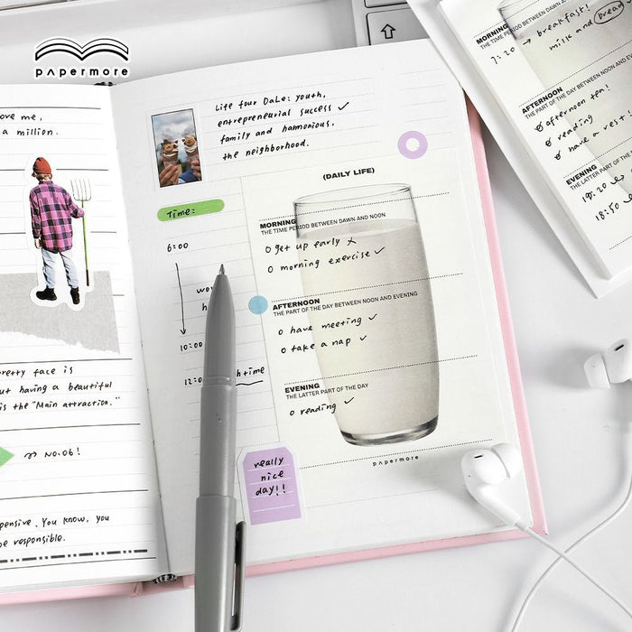 PAPERMORE Sticky Memo Pad Cute Aesthetic Notepad To-Do List Planner Notes Paper Stationery (4 Designs)