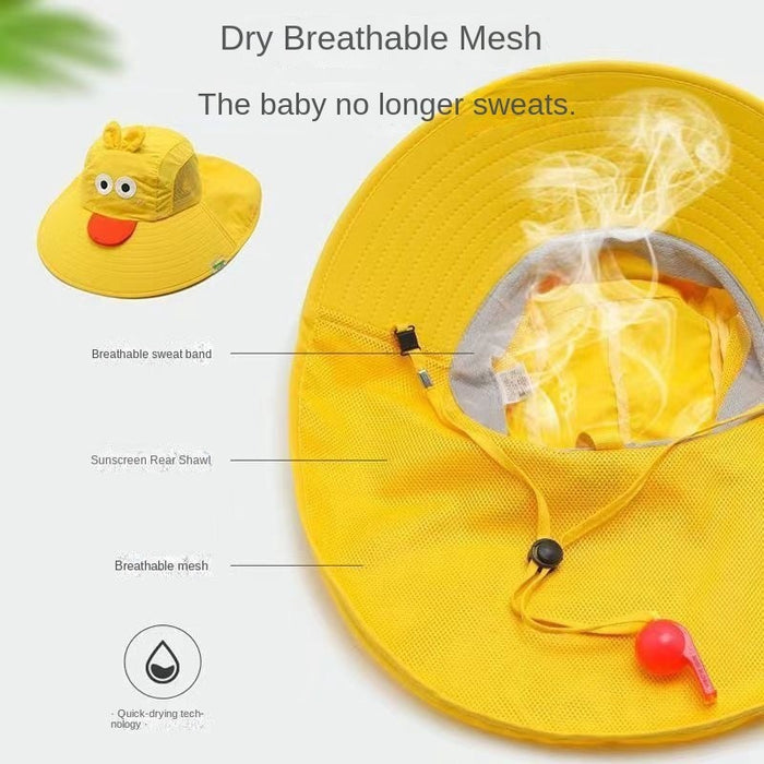 Kids UPF50+ Sun Hat Baby Breathable Mesh Neck Flap Cap | Toddler Outdoor Beach Protection Hat