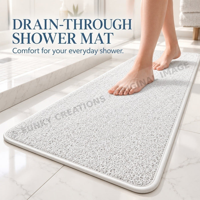 Anti Slip Floor Mat Rug For Shower Bathroom And Kitchen 4 Sizes White Or Grey – FUNKY.sg