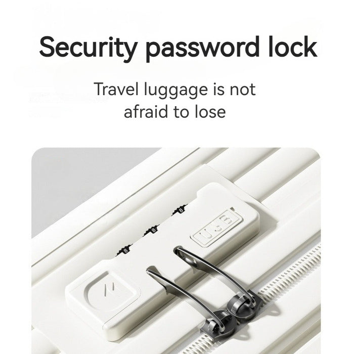 Multifunctional Travel Luggage | Hidden Cup Holder | 360° Spinner Wheels | TSA Lock | 20 Inch