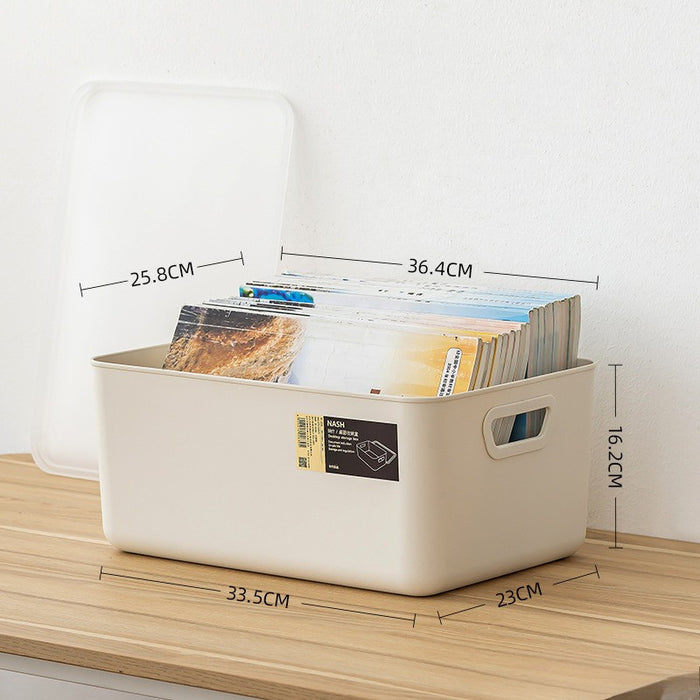Stackable Storage Box with Lid | Multi-Purpose Plastic Organizer for Clothes, Toys & Home Office