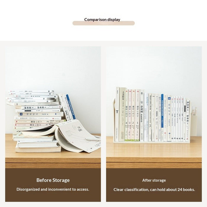 Minimalist Desktop Book Organizer Stationery Storage Rack