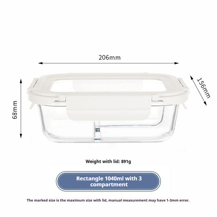 Premium Borosilicate Glass Food Container | Airtight Lunch Box | Microwave & Oven Safe