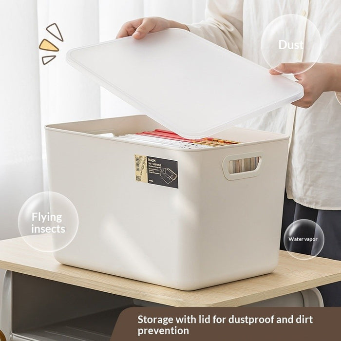 Stackable Storage Box with Lid | Multi-Purpose Plastic Organizer for Clothes, Toys & Home Office