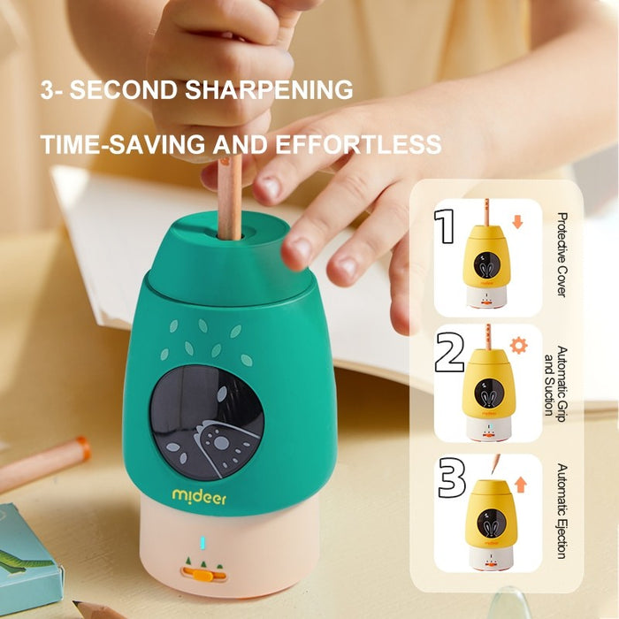 Mideer Automatic Mushroom Pencil Sharpener - Rechargeable & Effortless