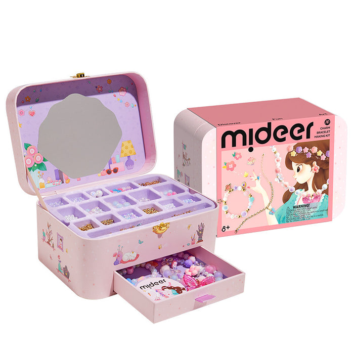 Mideer DIY Bead Jewelry Kit -Musical Jewelry Charm Bracelet Box (Right-angled Box)