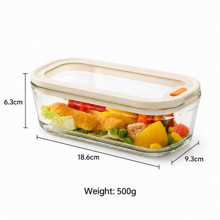 [Buy 4 Get 10% Off] High Borosilicate Glass Food Container With Press-seal Clear Glass Lid Lunch Box Microwave Oven and Freezer– FUNKY.sg