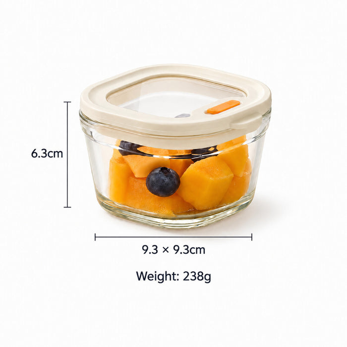 [Buy 4 Get 10% Off] High Borosilicate Glass Food Container With Press-seal Clear Glass Lid Lunch Box Microwave Oven and Freezer– FUNKY.sg