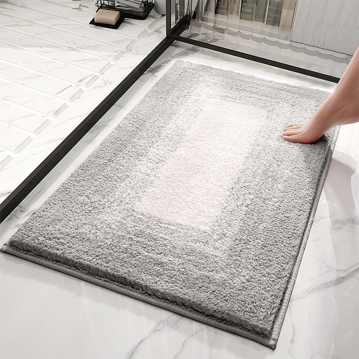 [Extra 80x50cm] Bathroom Floor Mat Water Absorbent Carpet Cotton Non-Slip Door Mats Bedroom Floor Home Bath Rugs