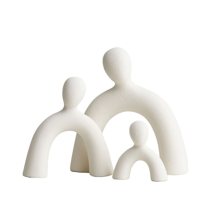 Ceramic Decoration: Family of Love, Peace, and Harmony for Home [Set of 3]