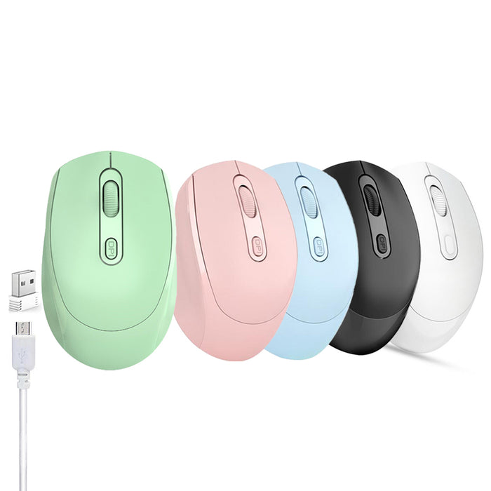 M107 Rechargeable Wireless Mouse Dual-Mode Connection Bluetooth USB Receiver Wireless Mouse *NO BATTERY Required*