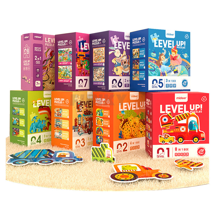 MiDeer Level Up Jigsaw Puzzles Level 8 MAGIC BOOK for Kids Ages 3 Up