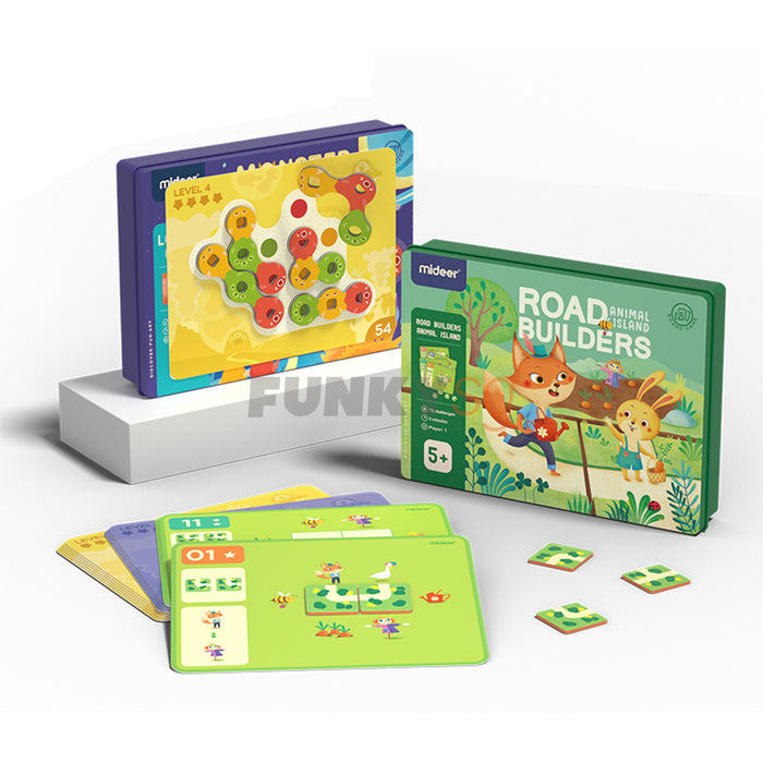MiDeer Road Builders - Animal Island Board Game / Monster Fun