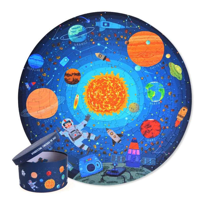MiDeer 150 pieces Jigsaw Puzzle, Round SPACE Puzzle, Large Puzzle Piece