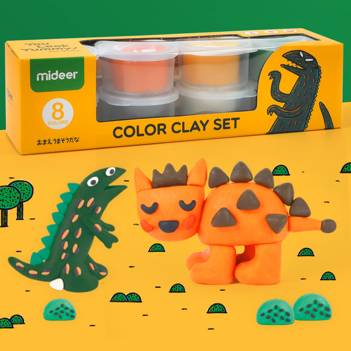 MiDeer 8 Color Clay Set - You Look Yummy Dinosaur Food Grade