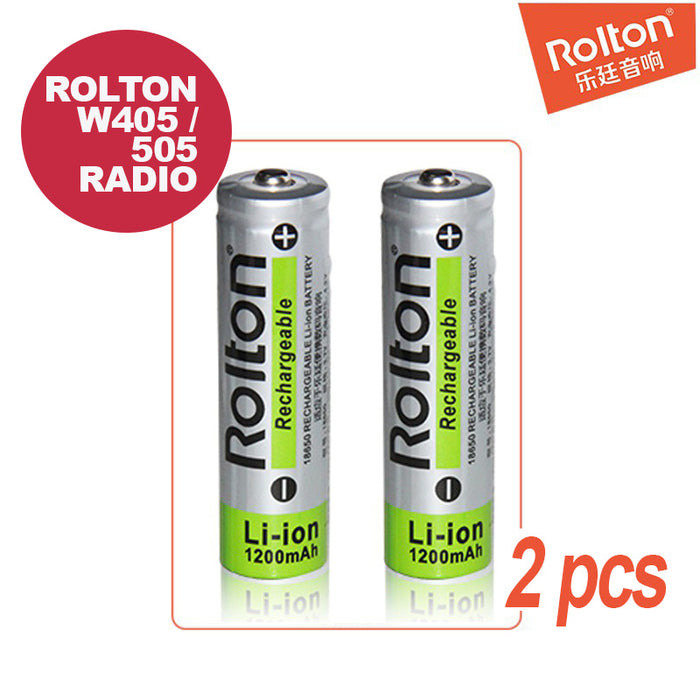 (2PCS) Rolton Li-Ion Rechargeable 18650 Battery 1200/1500 mAh
