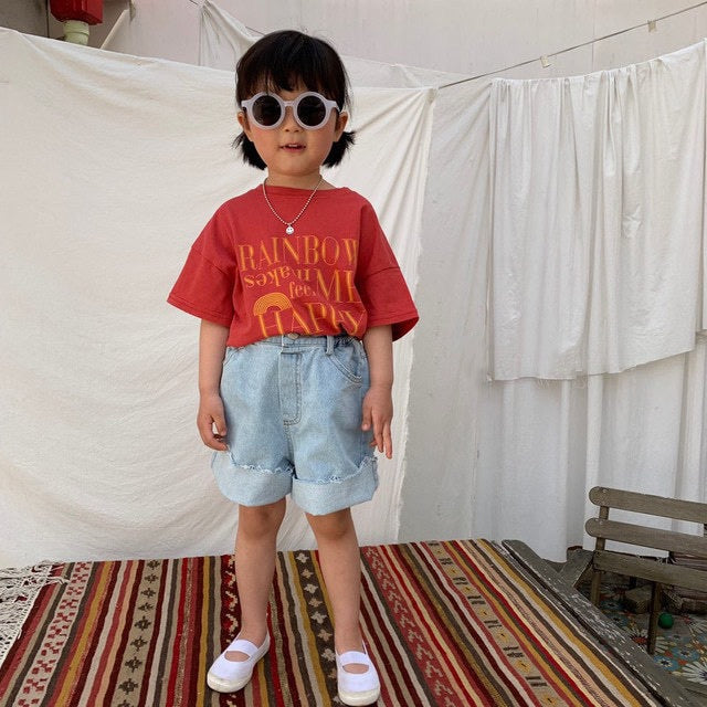 Korean Kids Children Polarized Sunglasses Round Shades UV400/NON UV