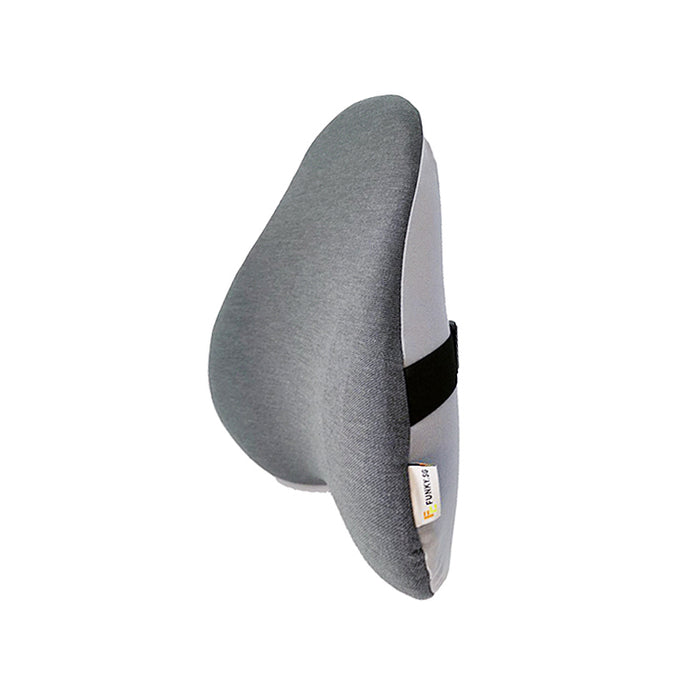 Ergonomic Pear Shaped Back Cushion- Grey