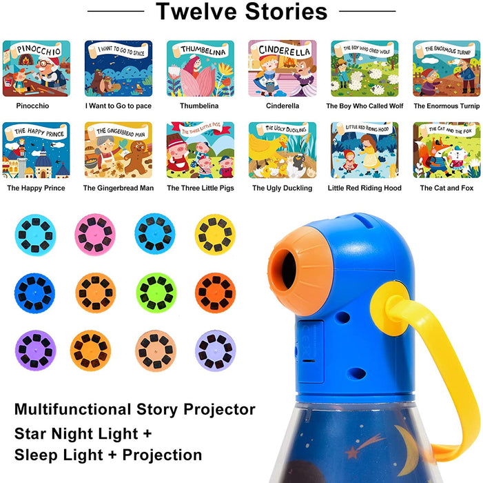 MiDeer Kids Projector Storybook Torch (12 story with 96 scenes) baby toys