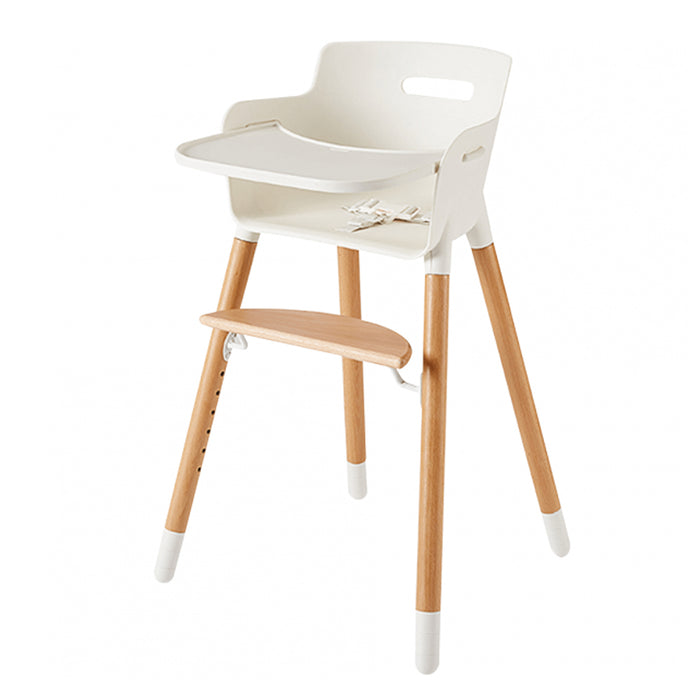 Wooden Baby High Chair for Babies and Toddlers (Adjustable Footrest)