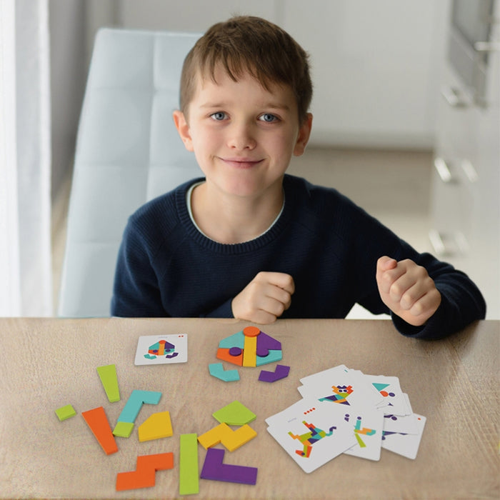 MiDeer Colorful Block Buddies Tangram Create 3D Designs For 6 Years and above