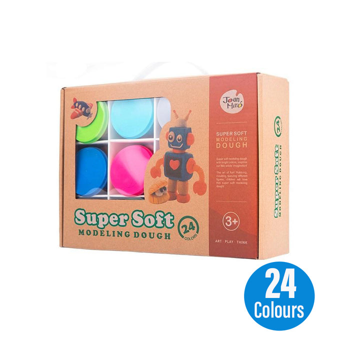 Natural Modeling Super Soft Dough by Joan Miro Non Toxic 6,12,24 Colours Dough
