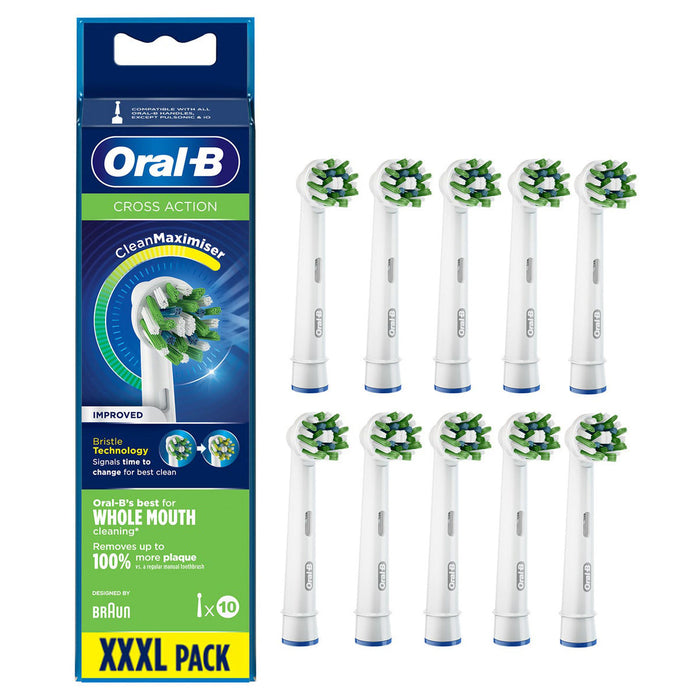 [Cross Action] Oral B Replacement Rechargeable Toothbrush Heads - 4 /8/ 10 counts