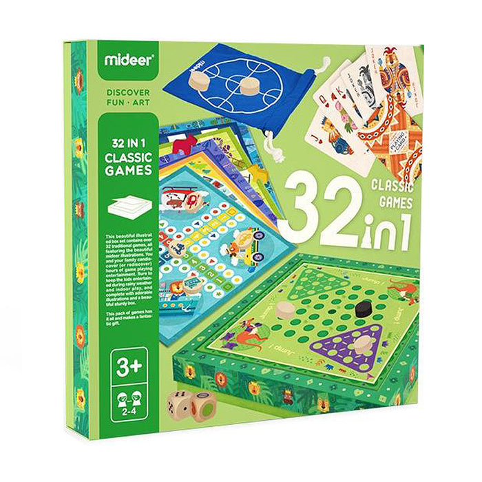 Mideer 32in1 Classic Games, Board Games for family
