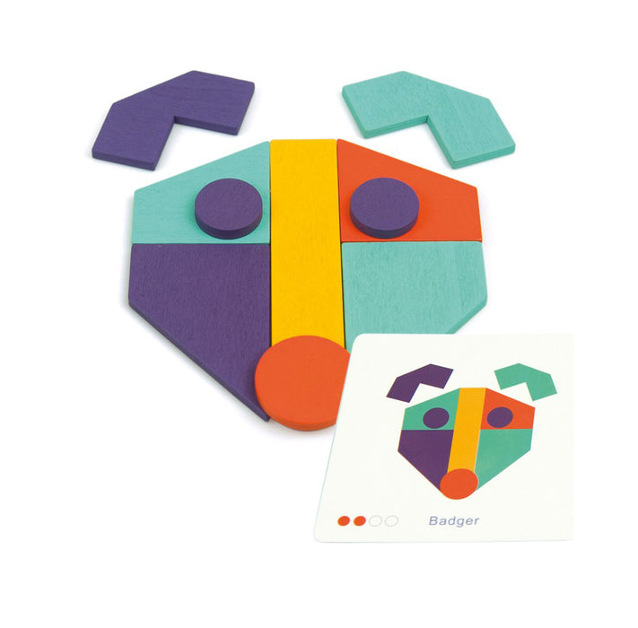 MiDeer Colorful Block Buddies Tangram Create 3D Designs For 6 Years and above