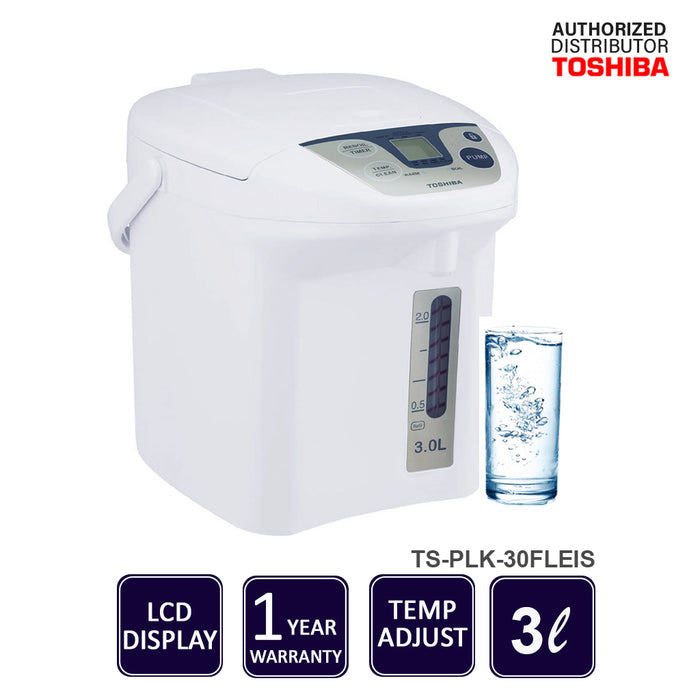 TOSHIBA 3.0L  Electric Airpot LCD Display Dispensing Hot Boil Water TS-PLK-30FLEIS