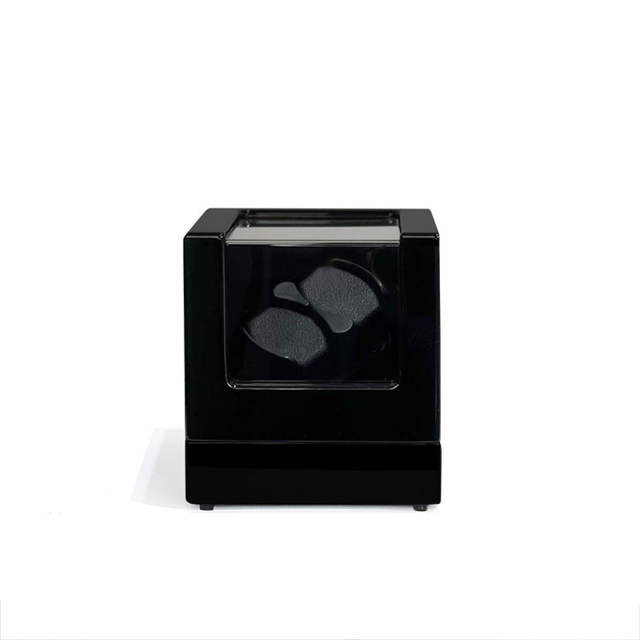 OTTO DUAL Watch Winder for Automatic Watch Piano Full Black Suede Interior with TPD, LED LIGHT Functions and Suede Interior