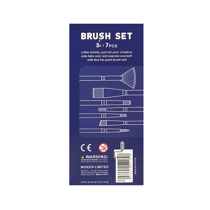 Mideer Kids 7pc Paint Brush Set  For Age 3 Years and above