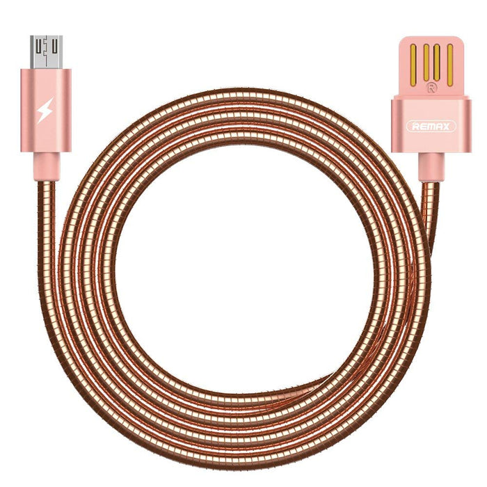 Remax RC-80 Aluminium Reversible USB cable for IOS / Android Lightning or Micro RC-80 Cable  -1 meter (4 colors)