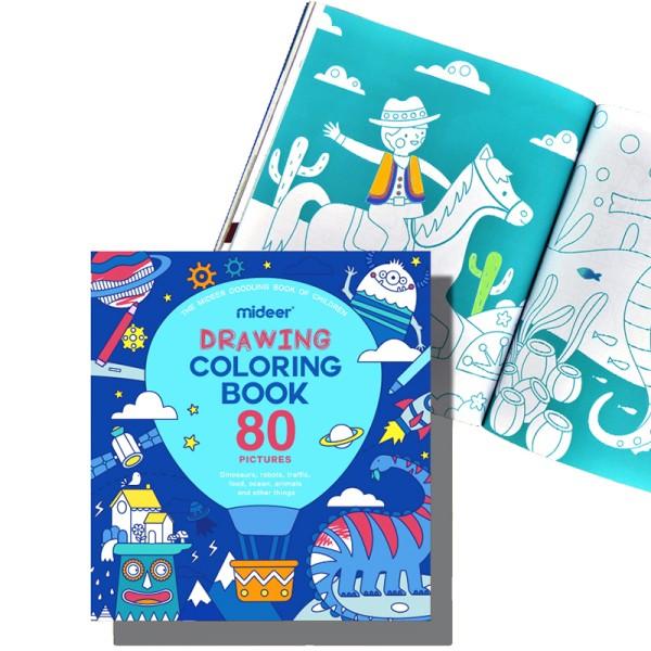 MiDeer Drawing Colouring Book 80 Pictures for Boys and Girls