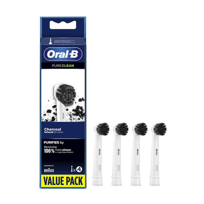 Oral B Charcoal Brush Heads Replacement Brush Head for OralB Electric Toothbrush 4 Counts