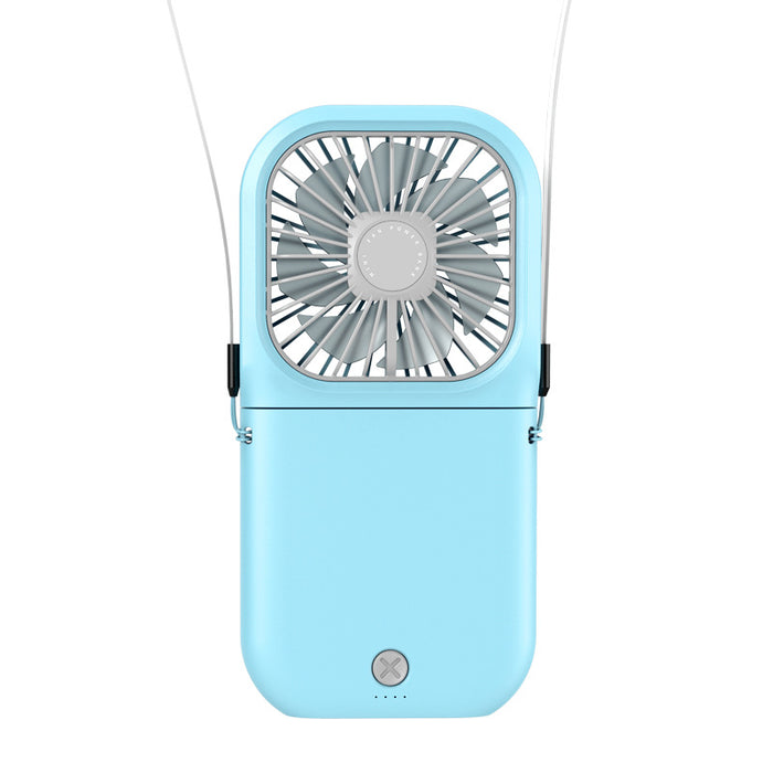 Portable Neck Fan F20 Multi Use Foldable Desktop and Handheld Fan with Power Bank Built- In
