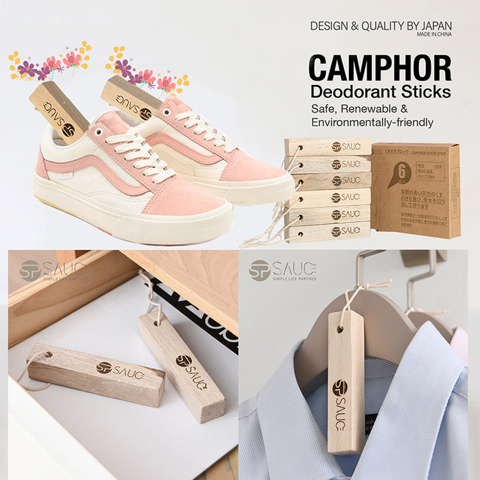 Camphor Wood Blocks for Clothes, Drawers, Under Sink, Shoes 6PCS per Box