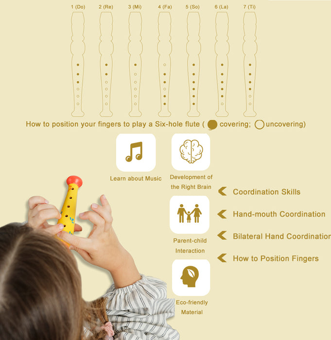 MiDeer Wooden Flute Recorder for Kids Ages 18Months and above