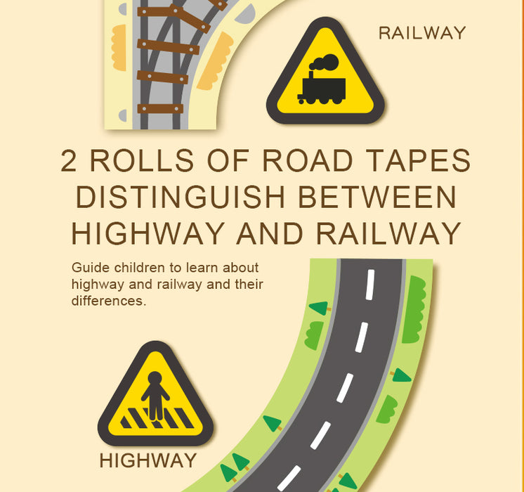 MiDeer Road Tape Sticker, Educational & Decorative
