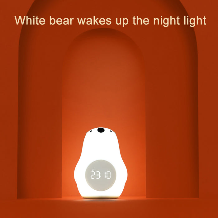 Silicone Bear Alarm Clock with Night Light Alarm