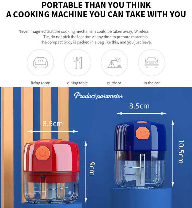 Mini Electric Food Processor Chopper / Mini kitchen Chopper /Mincer / Blue Blender