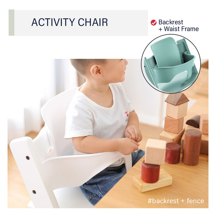 Scandi Wooden Children High Chair Interchangeable Grow with Kids Highchair