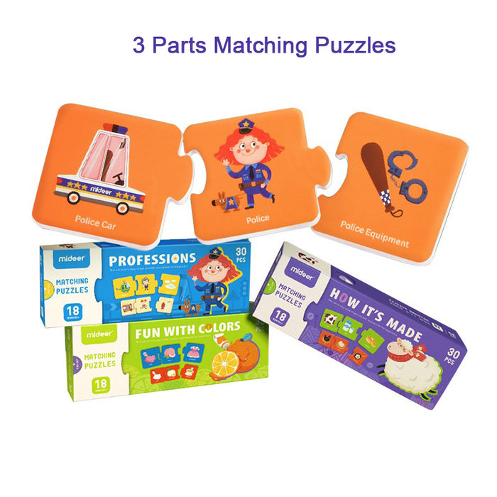 MiDeer Matching Puzzle - How It's Made / Professions Learning Puzzles 30pcs
