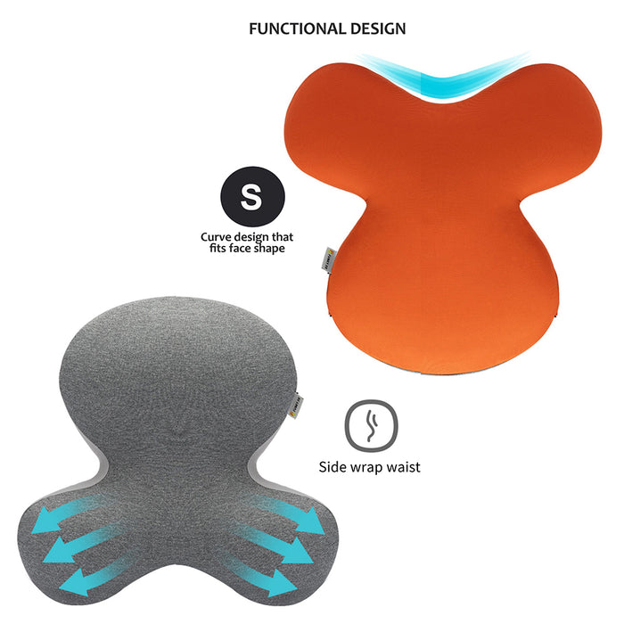 Ergonomic Hug Pillow Desk Nap Pillow Neck Support Orthopedic Cushion and 2 Colours Cushion Covers
