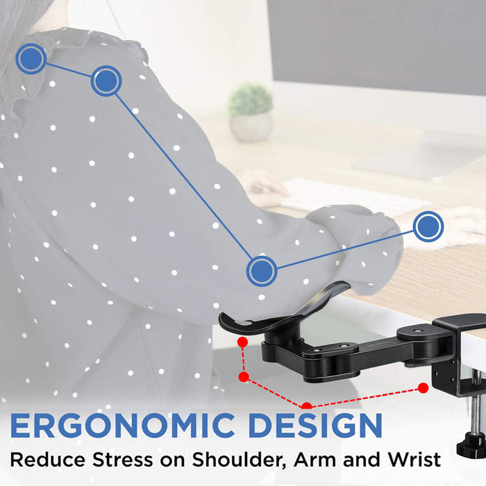 Clamp on Ergonomic Adjustable Arm Rest for Desk / Table