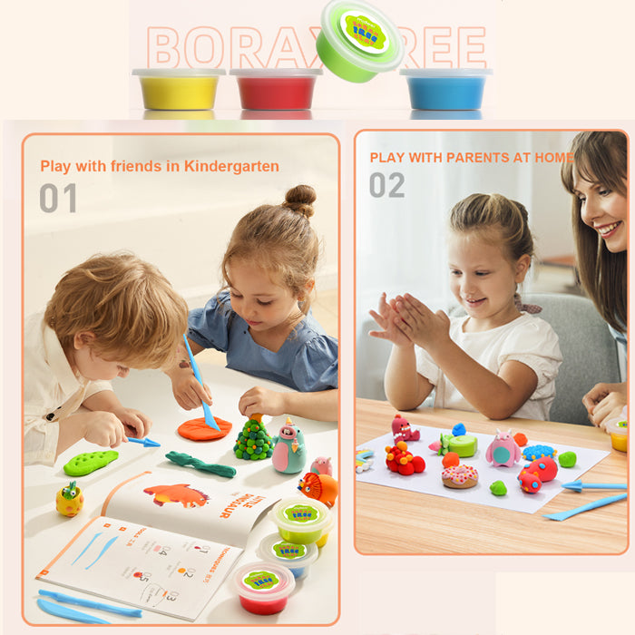 Mideer BORAX FREE Clay with Graphic Instructions Manual. Kids Play Dough