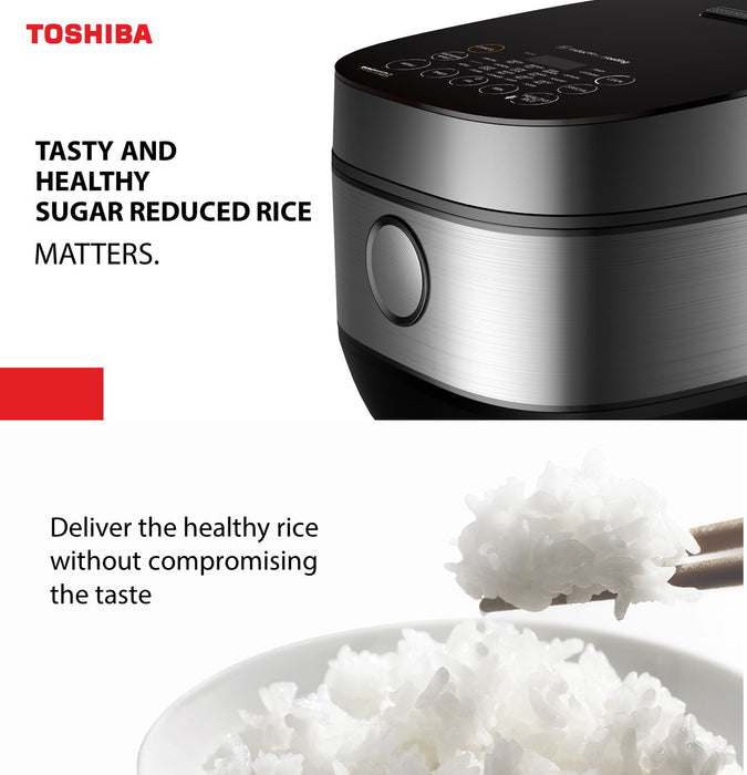TOSHIBA 1.0L / 1.8L Rice Cooker Induction Technology RC-10IRPS/RC-18ISPS,  Low GI