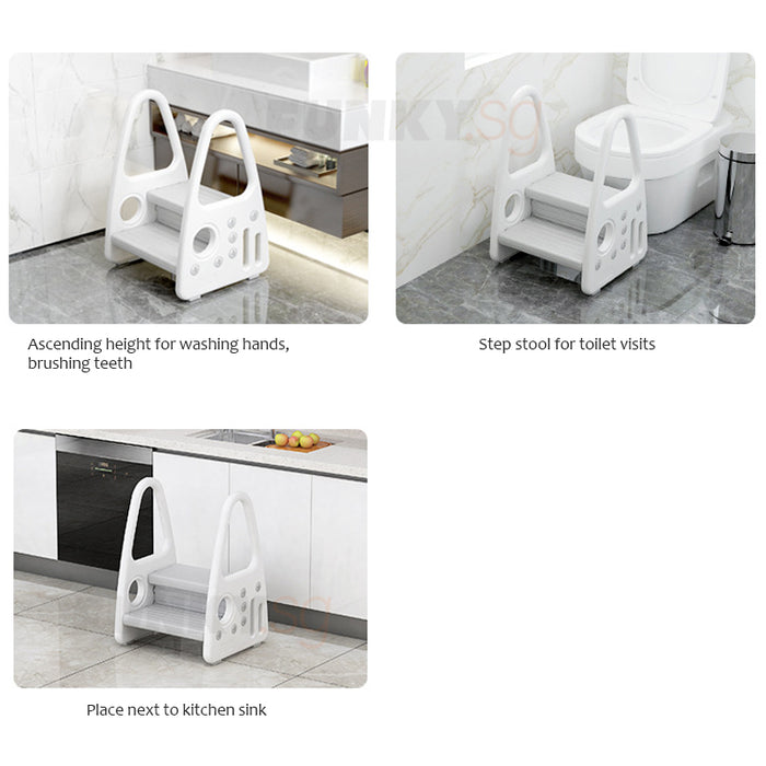 Child Safety Double Step Stool (2 Colours)