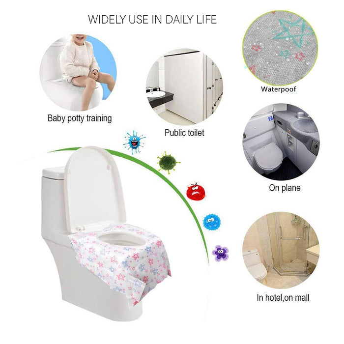 20 Pcs Disposable Toilet Seat Covers XL Individually Wrapped Waterproof For Road Public Toilet Non Slip Seat Cover
