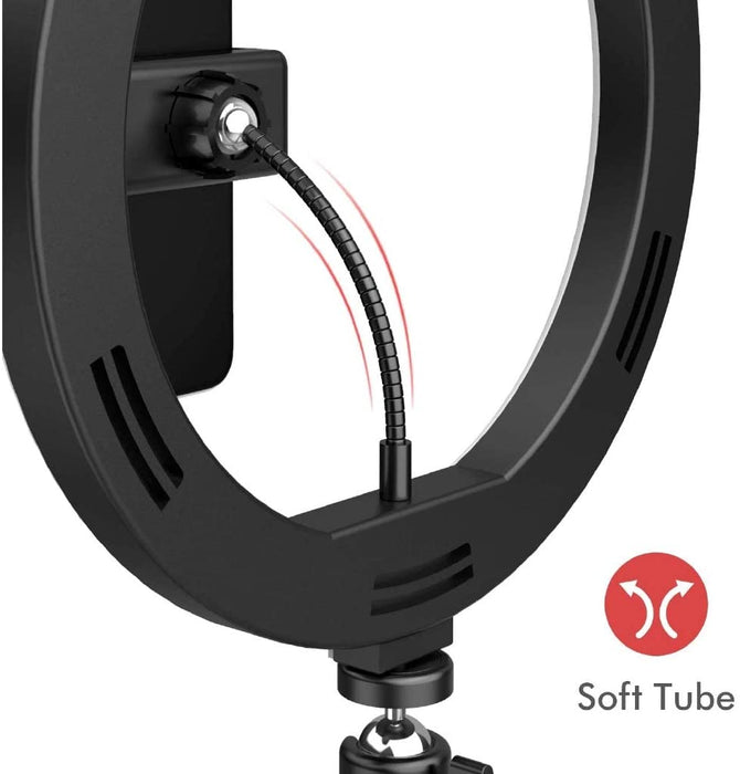 26cm Selfie Ring Light LED, LED Ring Light Mobile Stand up to 55cm Height